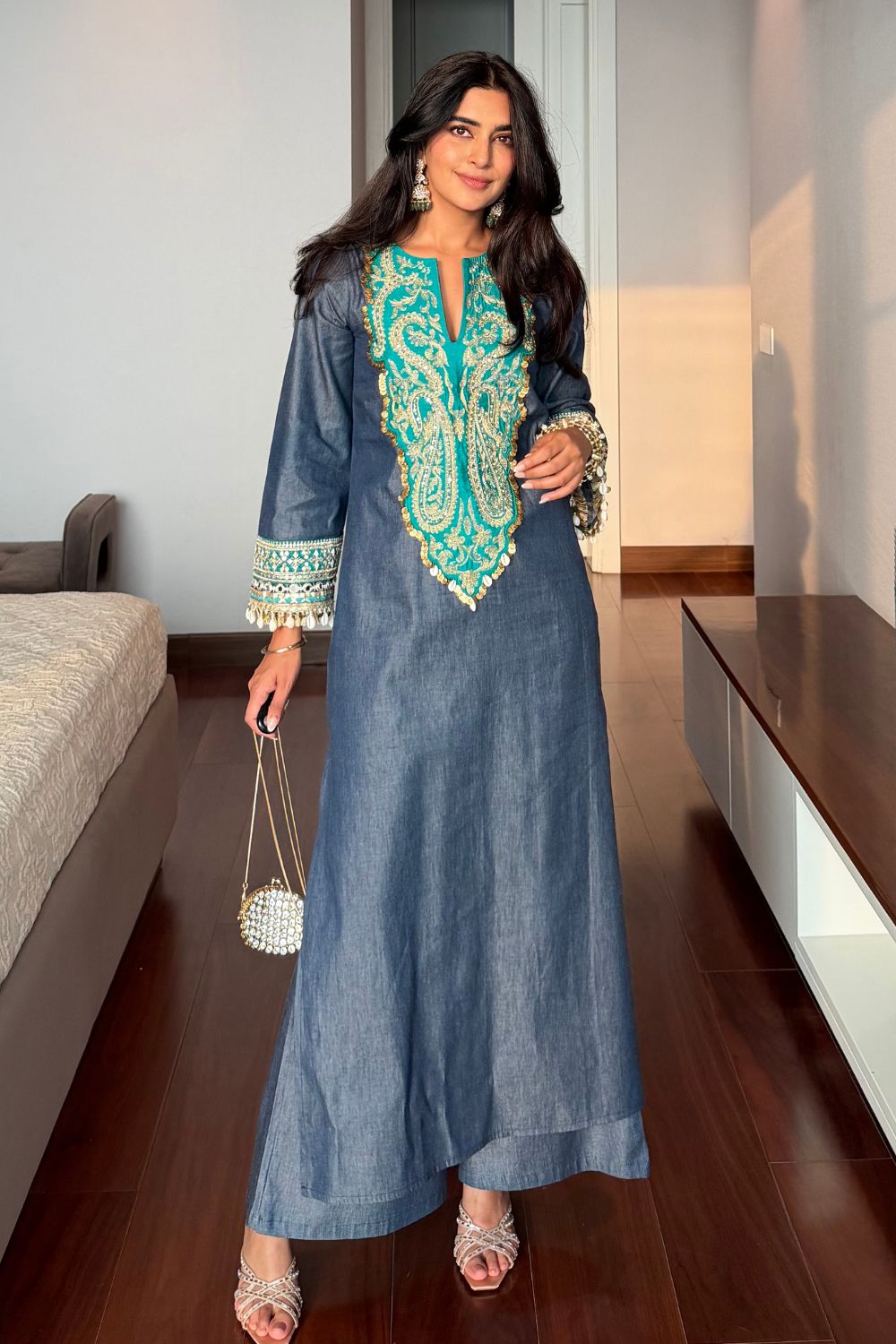 Bhavdeep Kaur In Our Darya Kaftan Set