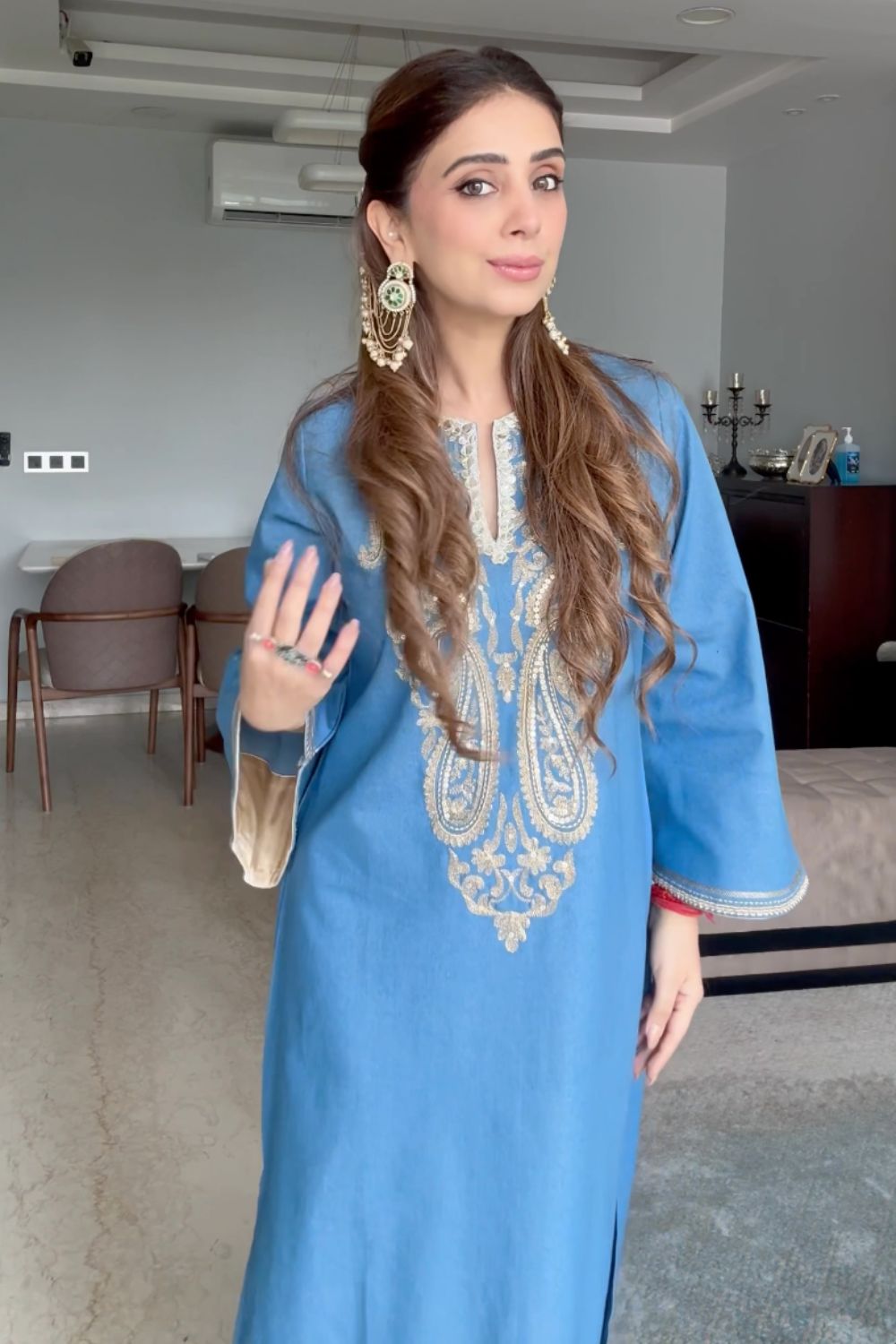 Deepankshi Hooja In Our Azura Embroidered Kaftan