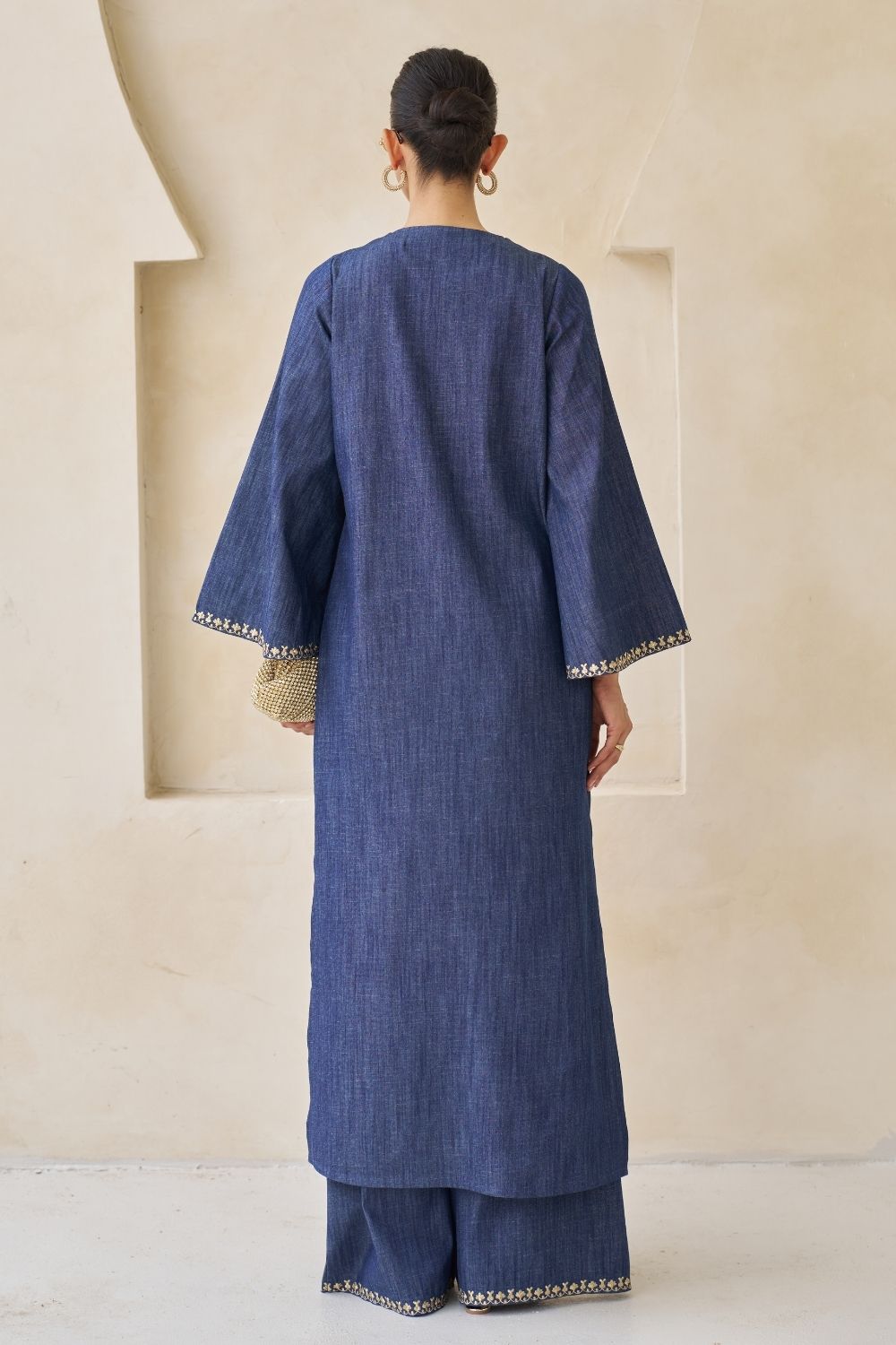 Nriti Shah In Our Nova Embroidered Kaftan With Pants Set