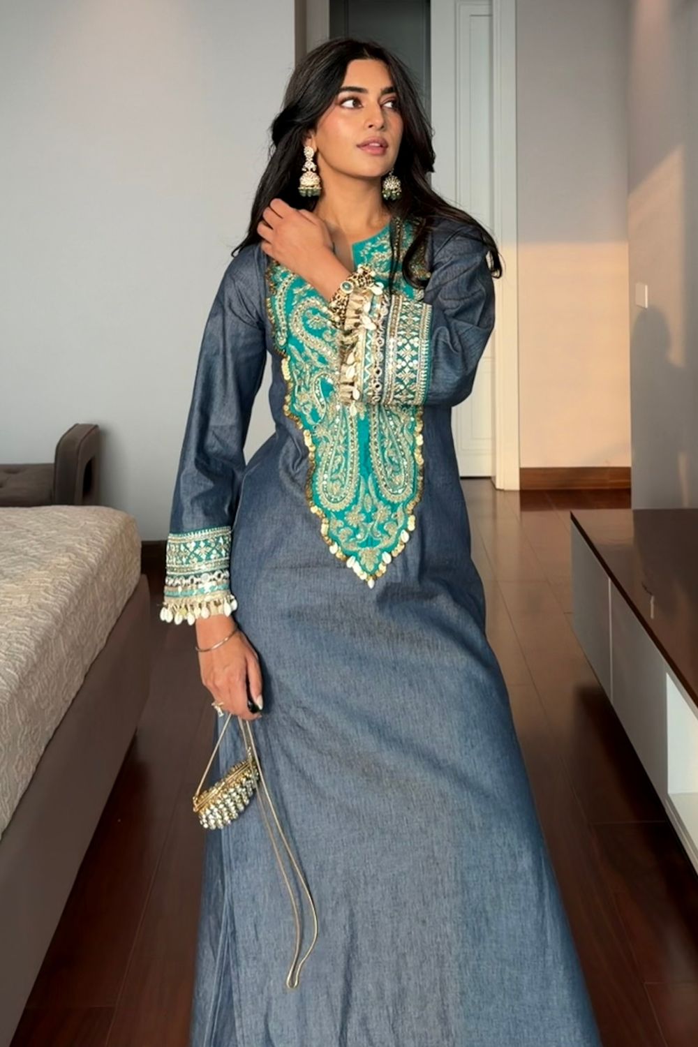 Bhavdeep Kaur In Our Darya Kaftan Set