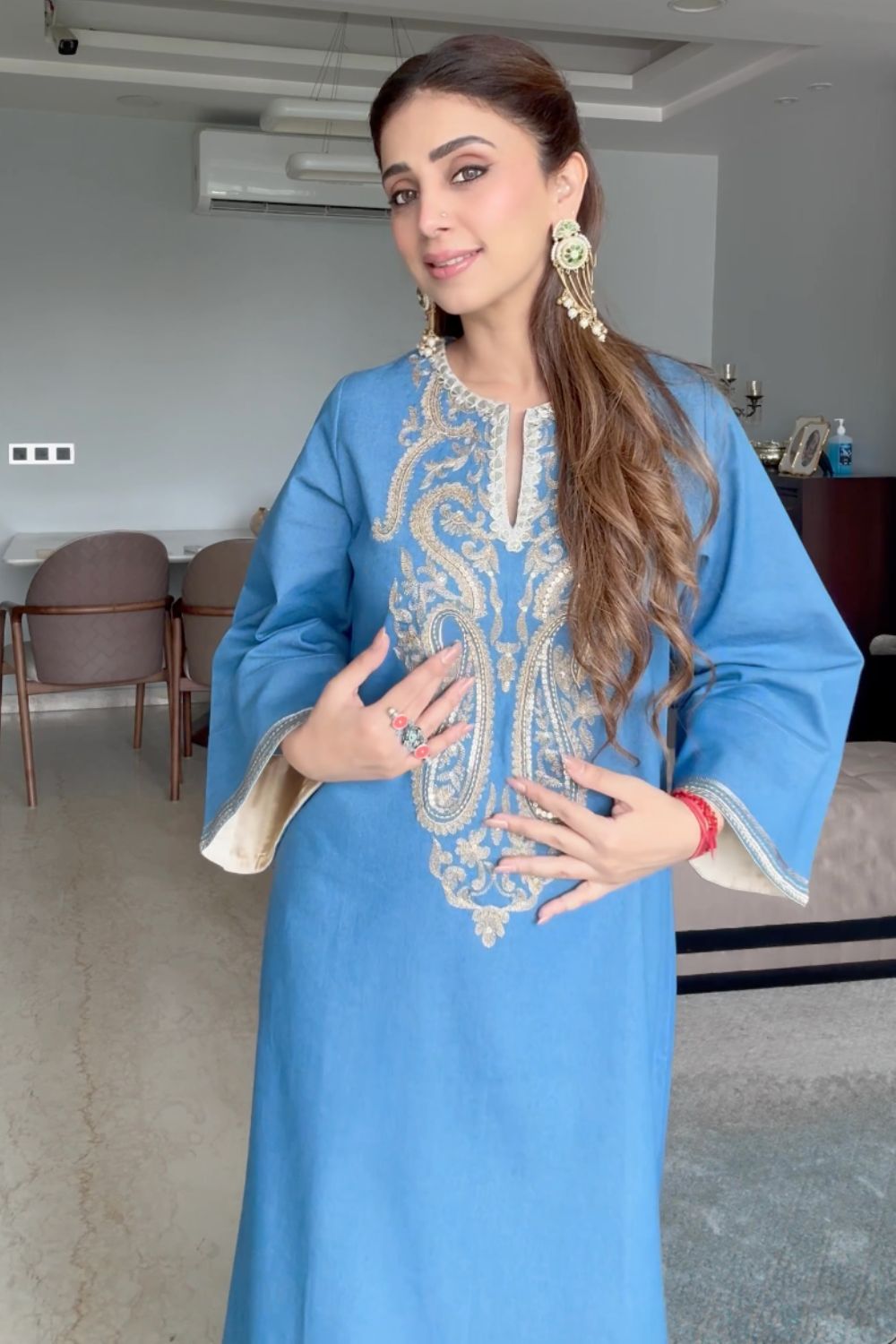 Deepankshi Hooja In Our Azura Embroidered Kaftan