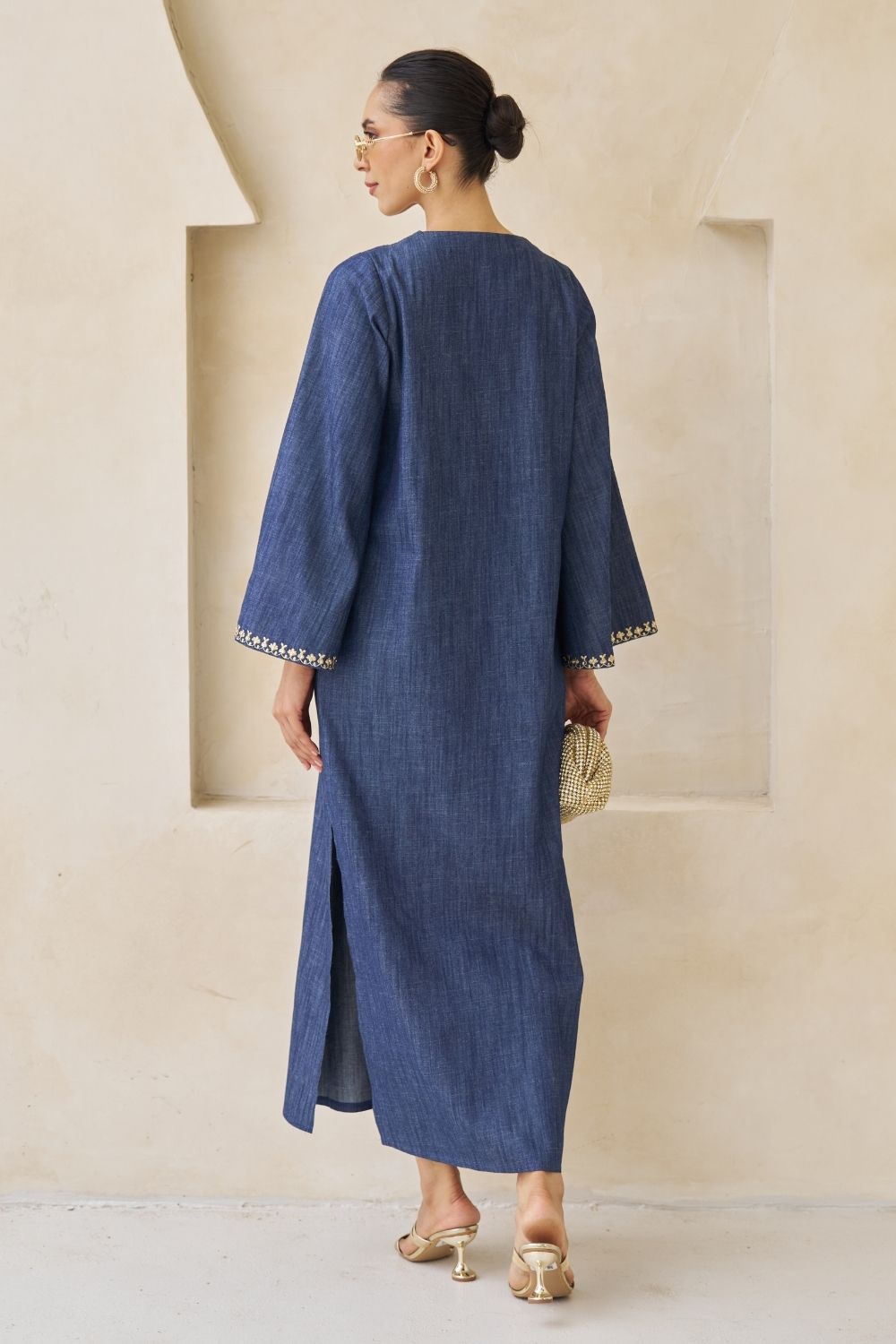 Nriti Shah In Our Nova Embroidered Kaftan With Pants Set