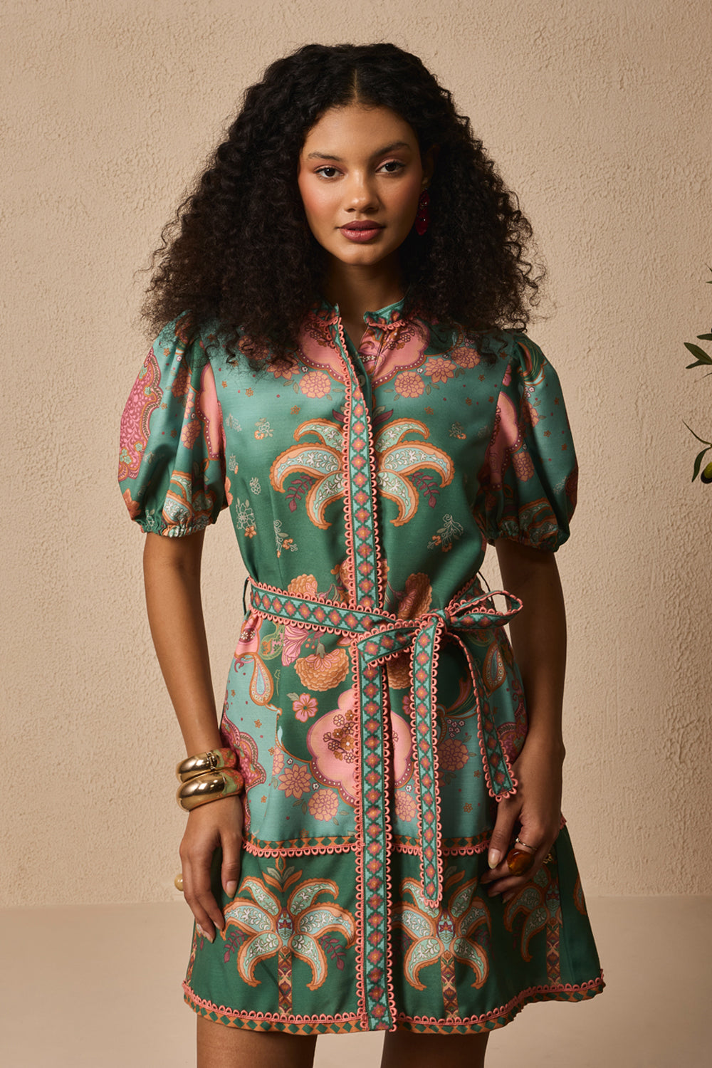 Nriti Shah In Our Olive Rosette Dress