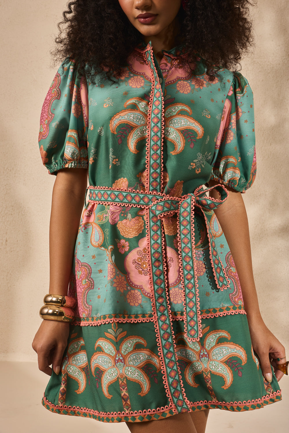 Nriti Shah In Our Olive Rosette Dress