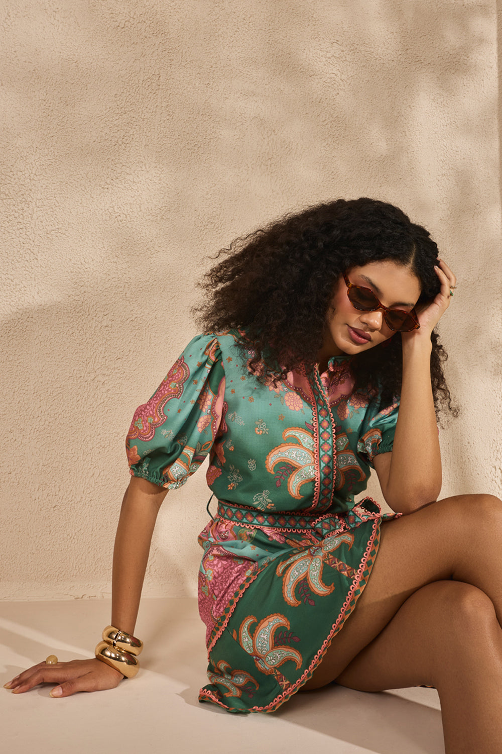 Olive Rosette Dress