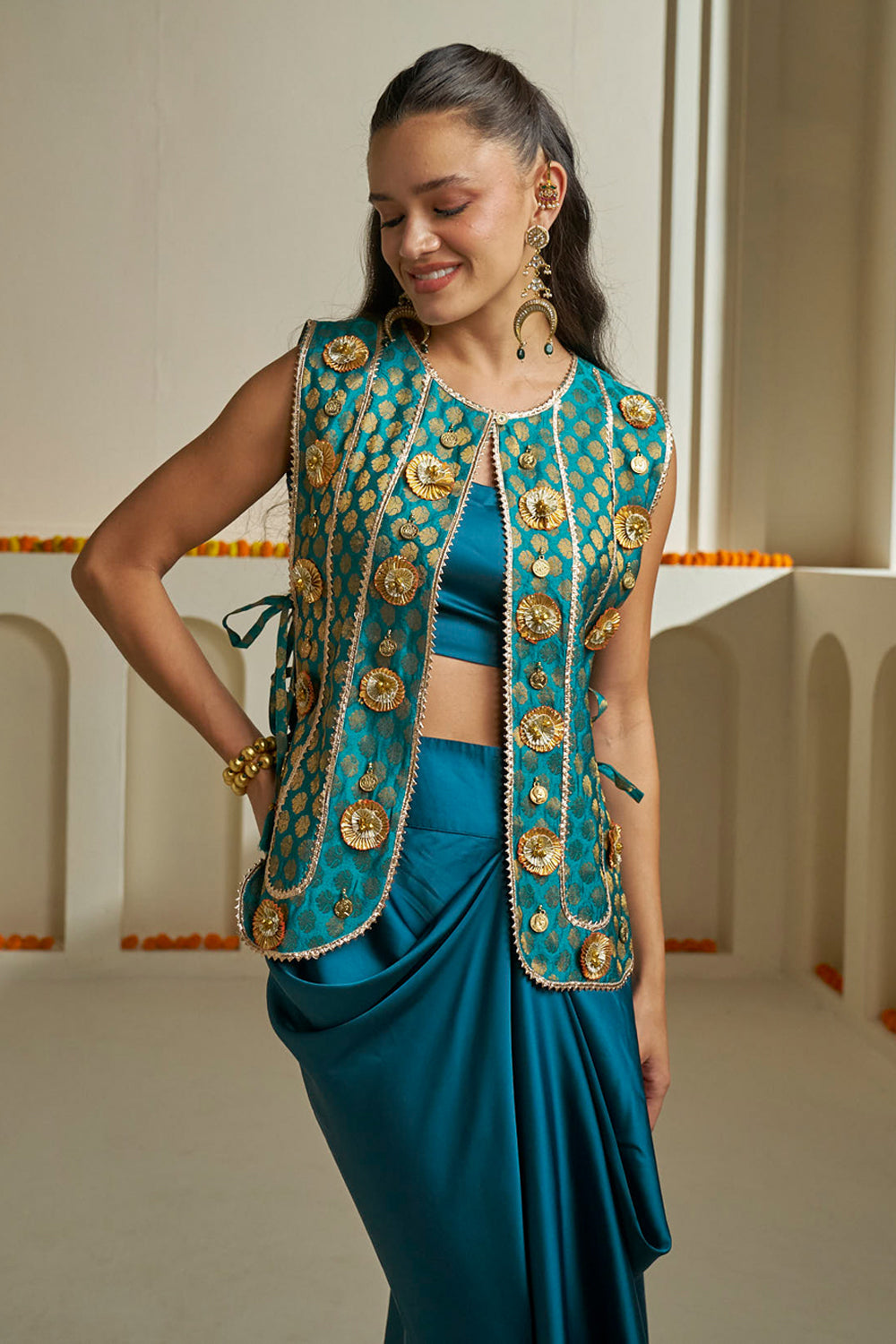 Preeto Jacket & Skirt Set