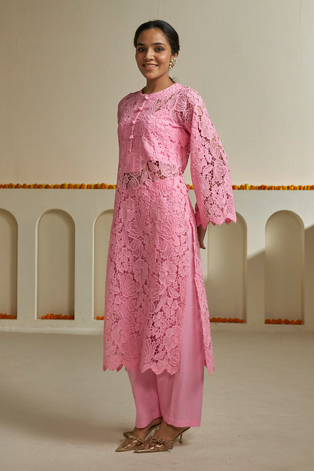 Gulnaz Lace Kurta Set