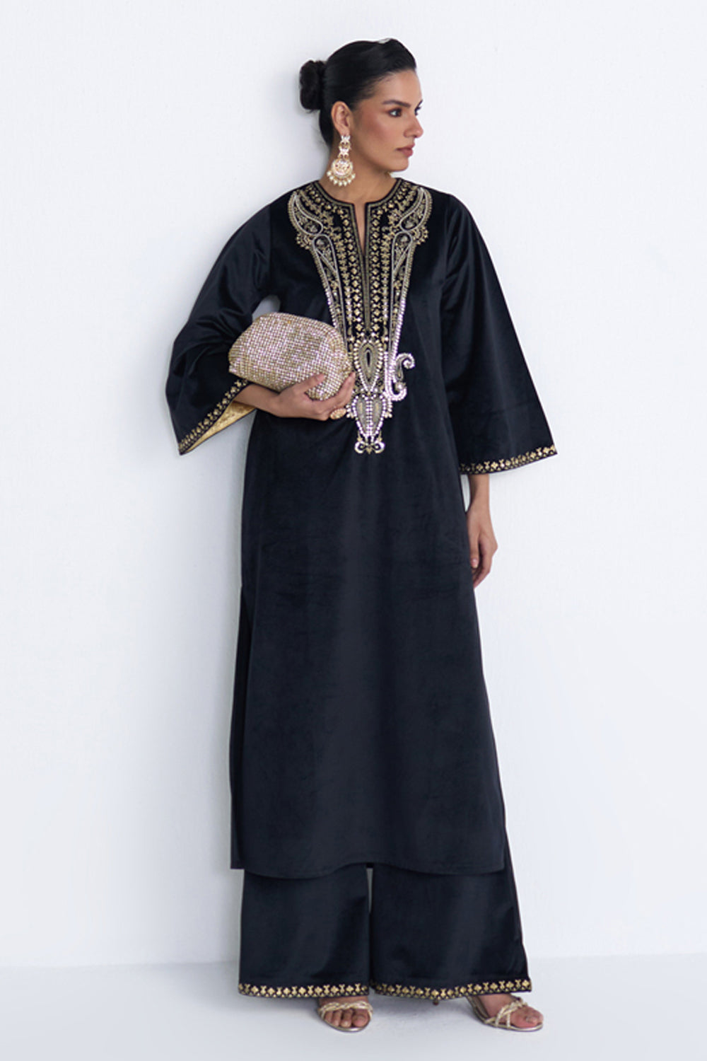Nova Black Kaftan Set