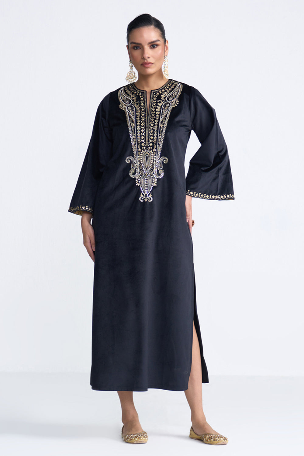 Nova Black Kaftan Set