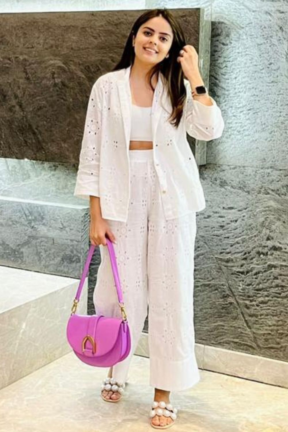 Simran Luthria In Our Cassie White Co- ord Set