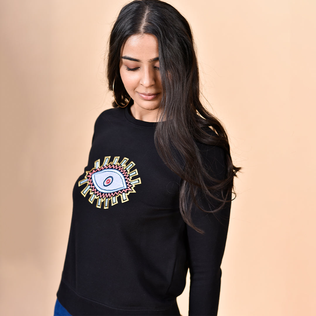 EVIL CHARM SWEATSHIRT WITH EMBROIDERY