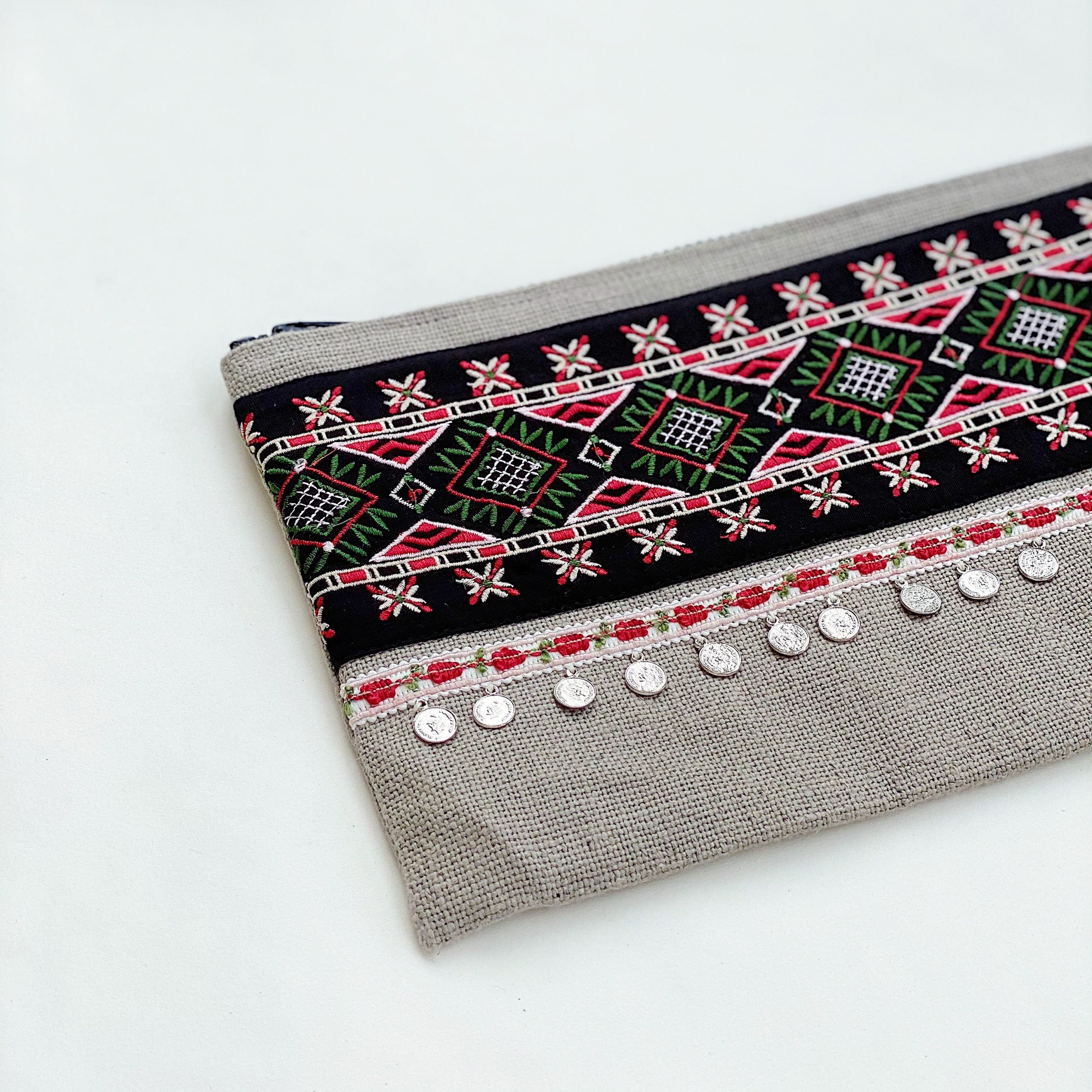 EMBROIDERED COINS CLUTCH_1