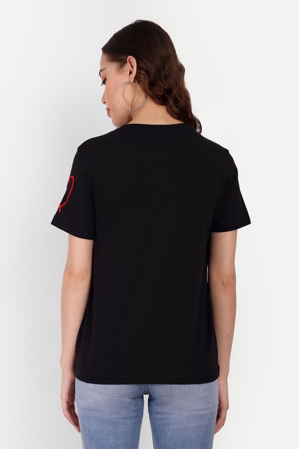 Red Heart On Sleeve T-Shirt