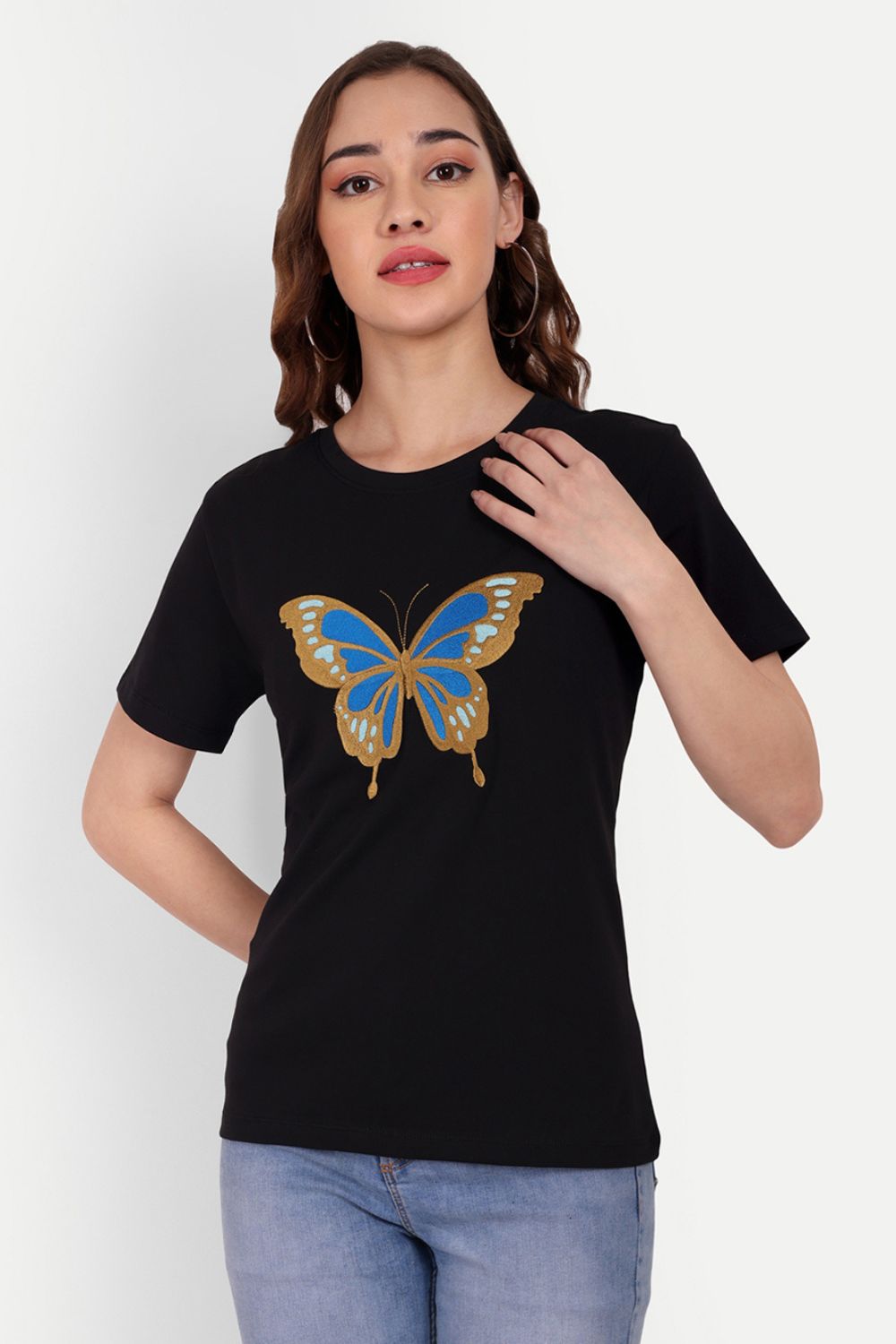 Blue Gold Butterfly T-Shirt